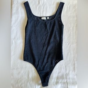 FINAL SALE | Babaton Shapelace Navy Blue Bodysuit
